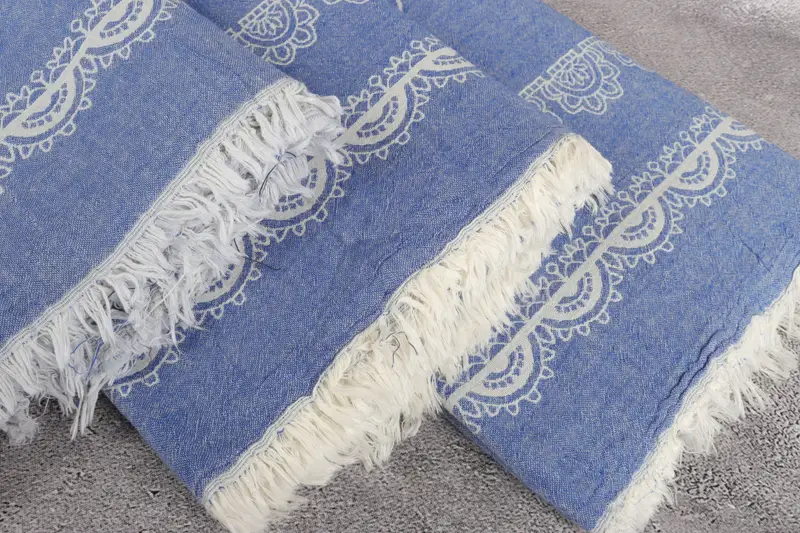 Anniversary Gift For Her, Custom Wedding Gifts, Throw Blanket Couch, 88x80 Cotton Ethnic Design Towel, Turkish Beach Blanket, Bedspread - 6