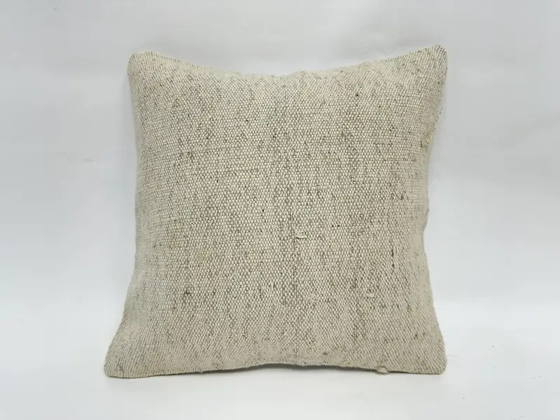 Handgefertigtes Kilimkissen, Kissen, Meditationskissenschein, authentisches Kissen, 12x12 Beige Kissenbezirk, Kilim -Kissen, türkisches Kilim -Kissen - 1