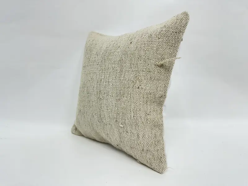 Handgefertigtes Kilimkissen, Kissen, Meditationskissenschein, authentisches Kissen, 12x12 Beige Kissenbezirk, Kilim -Kissen, türkisches Kilim -Kissen - 4