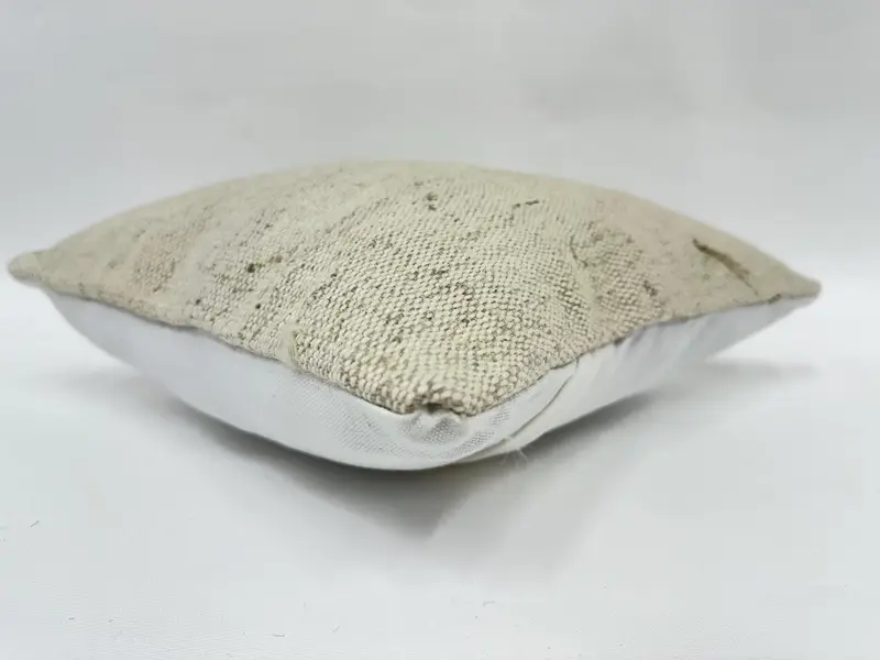 Handgefertigtes Kilimkissen, Kissen, Meditationskissenschein, authentisches Kissen, 12x12 Beige Kissenbezirk, Kilim -Kissen, türkisches Kilim -Kissen - 7