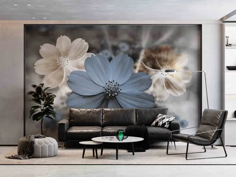 Paper Cutting Art, Luxury Wall Mural, Flower Wall Decor, Modern Flower Paper Craft, Trendy Wall Decor, Self Adhesive Paper, Floral Wall Art - 5