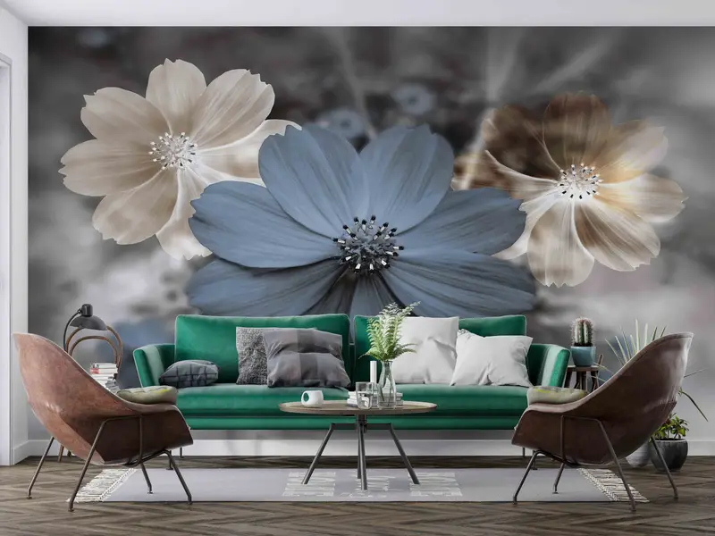 Paper Cutting Art, Luxury Wall Mural, Flower Wall Decor, Modern Flower Paper Craft, Trendy Wall Decor, Self Adhesive Paper, Floral Wall Art - 10