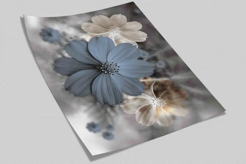 Paper Cutting Art, Luxury Wall Mural, Flower Wall Decor, Modern Flower Paper Craft, Trendy Wall Decor, Self Adhesive Paper, Floral Wall Art - 6