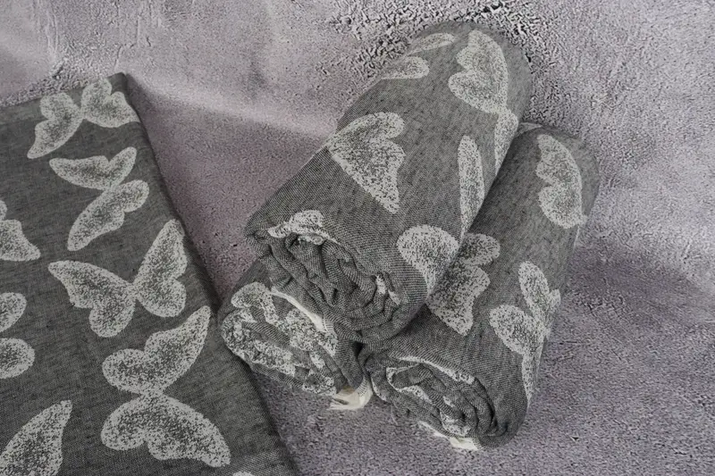 Custom Turkish Towel, Bridal Shower Favor, 68x36 Cotton Butterfly Pattern Towel, Turkish beach towel, Best Beach Towel, Turkish bath towel - 8