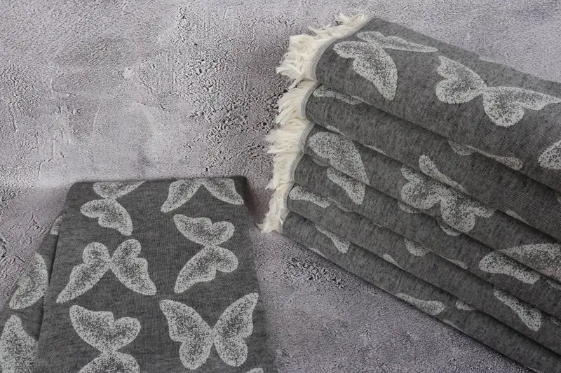 Custom Turkish Towel, Bridal Shower Favor, 68x36 Cotton Butterfly Pattern Towel, Turkish beach towel, Best Beach Towel, Turkish bath towel - 2