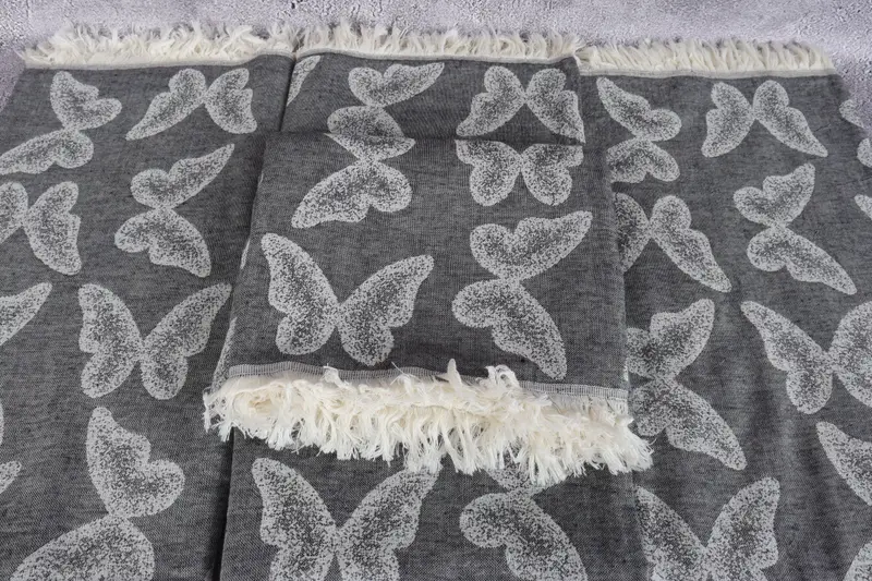 Custom Turkish Towel, Bridal Shower Favor, 68x36 Cotton Butterfly Pattern Towel, Turkish beach towel, Best Beach Towel, Turkish bath towel - 4