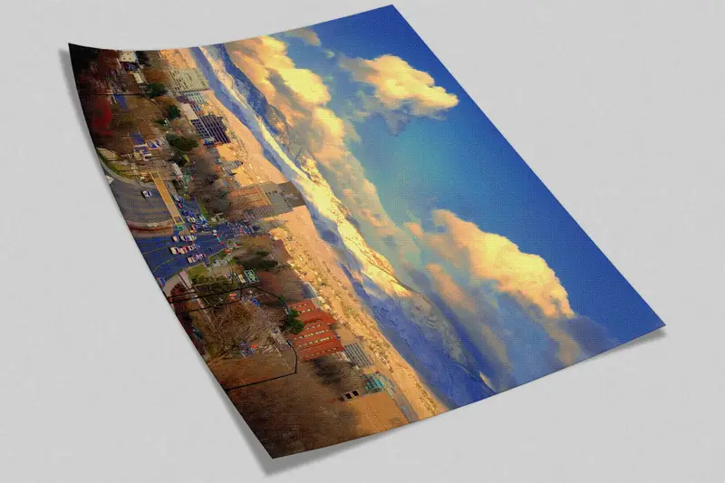 Beautiful Sky Wall Paper, Landscape Wall Art, Wallpaper Border, Cloudy Wall Decals, City Landscape Wall Painting, Gift For The Home, - 7