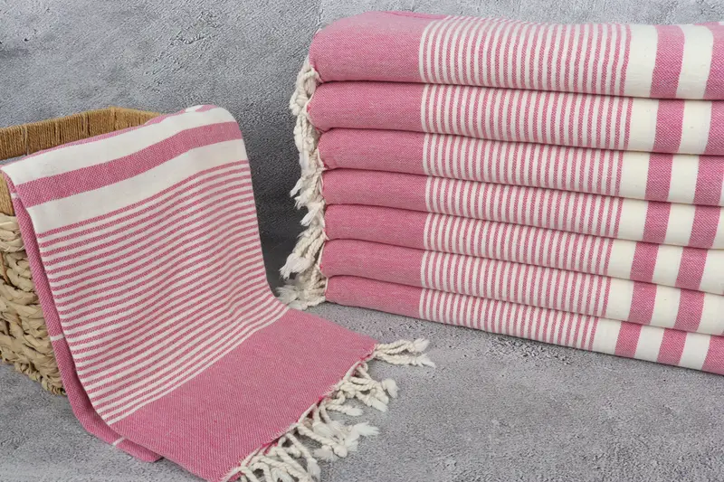 Beach towel, Bridesmaid Gift, Gift Boxes Towel, Guest Towel, Pool Towels, Monogram Beach Towel, Embroidered Beach Towel, 70x40 Cotton Striped Towel - 3