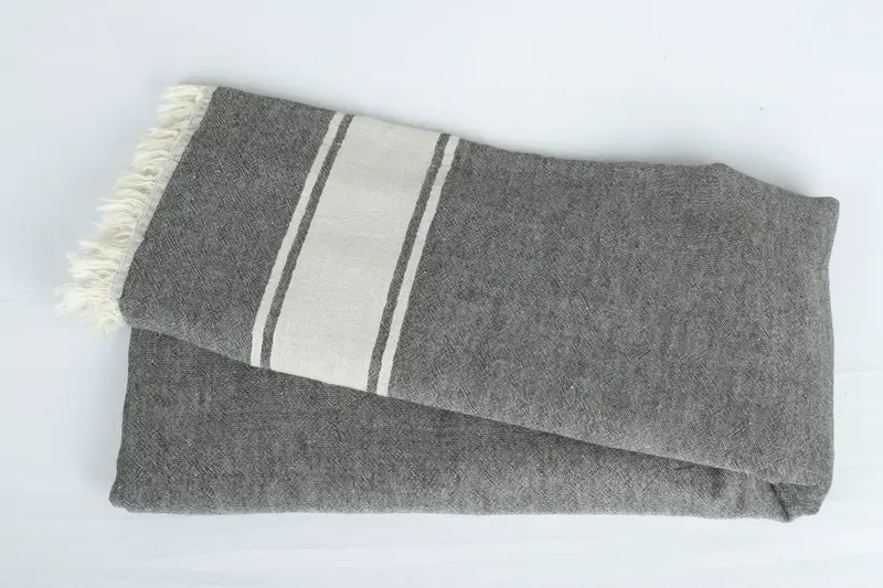 Organic Throw, Bachelorette Gifts, Personalized Gifts, Spa Gift, Throw Blanket Couch, Wedding Gift Customized Blanket, 70x60 Cotton Striped Towel - 6