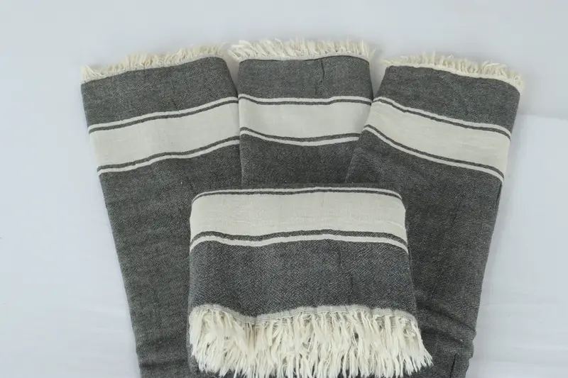 Organic Throw, Bachelorette Gifts, Personalized Gifts, Spa Gift, Throw Blanket Couch, Wedding Gift Customized Blanket, 70x60 Cotton Striped Towel - 5