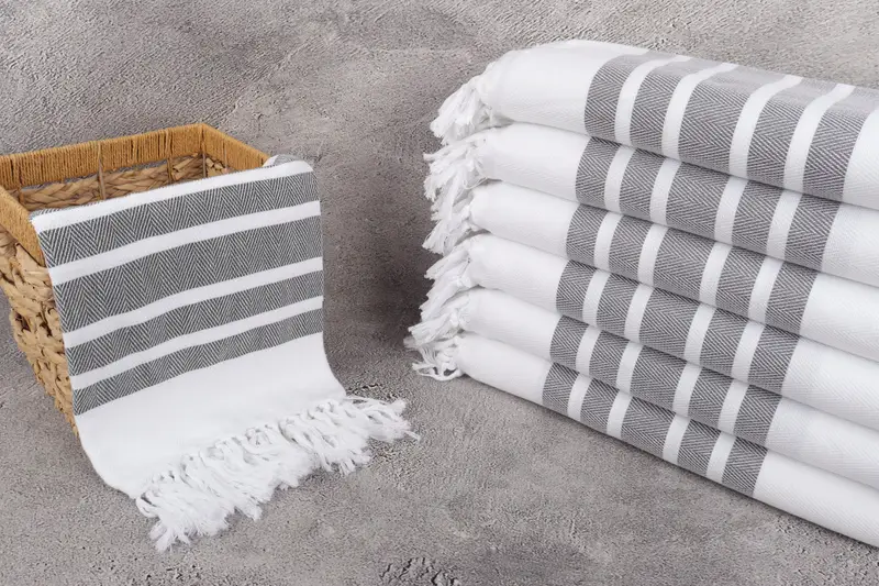 Embroidery Towels, Sand-resistant towel, 70x40 Cotton Herringbone Towel, Custom Towel, Bachelorette Party Decorations, Handwoven Turkish Towel - 3
