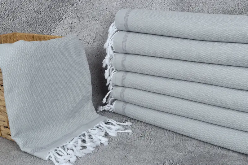 Quick-dry towel, First Wedding Anniversary Gift, 70x36 Cotton Chevron Towel, Gym Towel, Embroidery Towels, Bridesmaid Gifts, Turkish bath towel - 3
