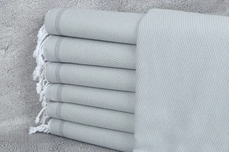 Quick-dry towel, First Wedding Anniversary Gift, 70x36 Cotton Chevron Towel, Gym Towel, Embroidery Towels, Bridesmaid Gifts, Turkish bath towel - 1