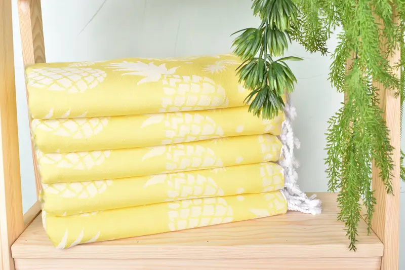 Girl Trip Party Favor, Guest Towel, Quick-dry towel, Bridesmaid Favors, 70x36 Cotton Pineapple Design Towel, Absorbent towel, Monogram Turkish Towel - 3