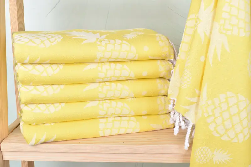 Girl Trip Party Favor, Guest Towel, Quick-dry towel, Bridesmaid Favors, 70x36 Cotton Pineapple Design Towel, Absorbent towel, Monogram Turkish Towel - 2