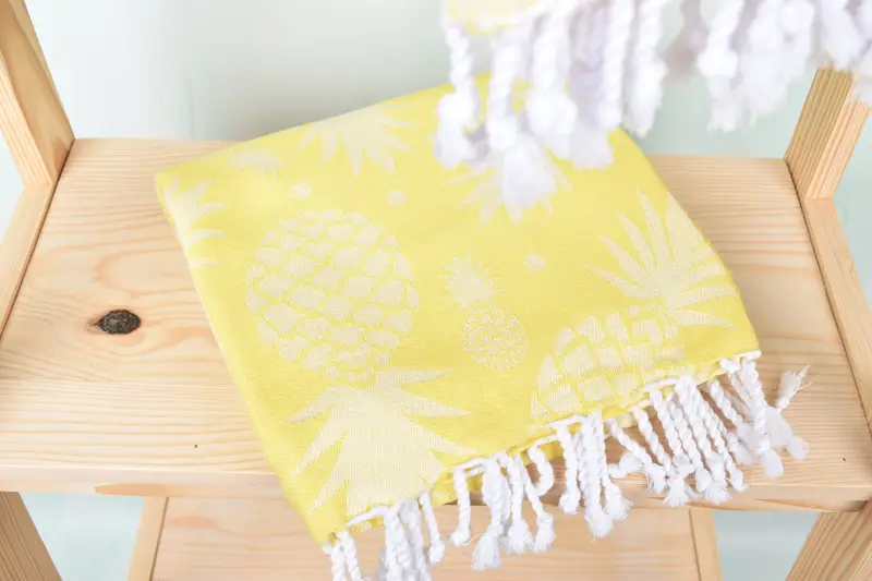 Girl Trip Party Favor, Guest Towel, Quick-dry towel, Bridesmaid Favors, 70x36 Cotton Pineapple Design Towel, Absorbent towel, Monogram Turkish Towel - 6