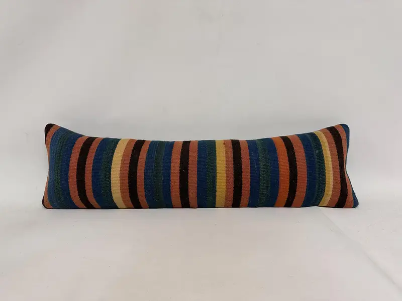 Antique Pillows, Decorative Throw Pillow Cover, Throw Kilim Pillow, Interior Designer Pillow, Cushion Cover, Accent Cushion, 12x43 Pink Pillow Cover - 1