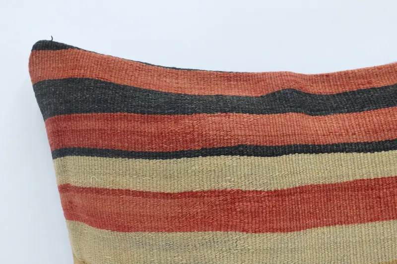 Pillow for Sofa, Kilim Cushion Sham, Office Chair Pillow Cover, Customized Pillow, 28x28 Orange Cushion, Pillow, Ethnical Kilim Rug Pillow - 2