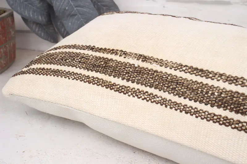 12x36 White Pillow, Patio Cushion, Authentic Pillow Case, Pillow Cover, Pillow for Sofa, Ethnical Kilim Rug Pillow, Boho Pillow - 6