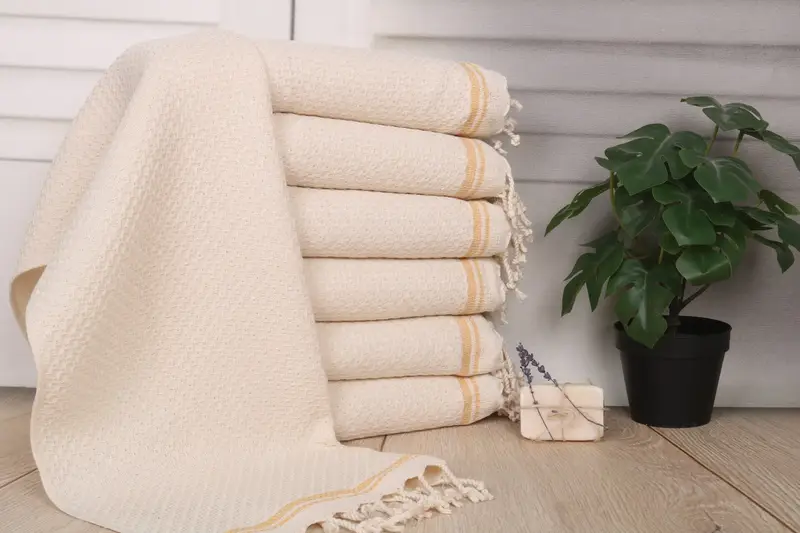 Personalized Gift, Kitchen Towel, Personalized Gifts, 38x18 Cotton Striped Towel, Bulk Order Towel, Bachelorette Party Items, Wedding For Favor - 1