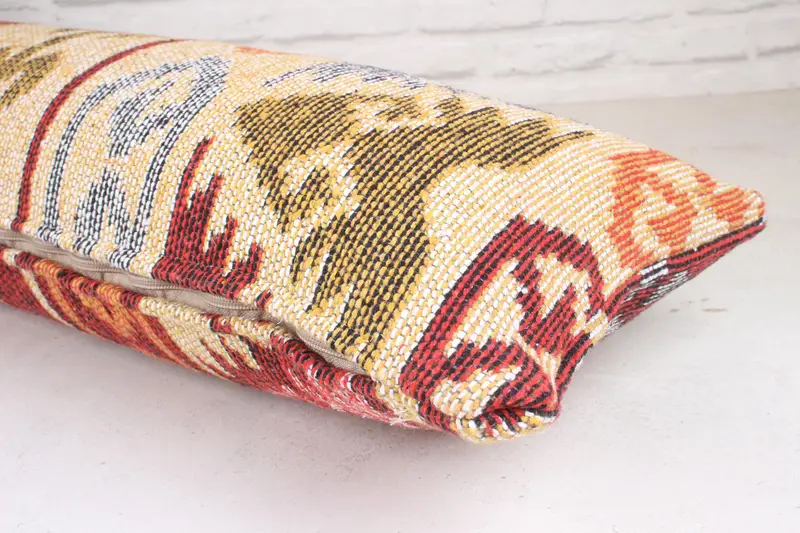 Cushion Cover, Gift Pillow, Boho Pillow Sham Cover, Interior Designer Pillow, Chair Cushion Cover, 12x36 Beige Pillow Sham - 6