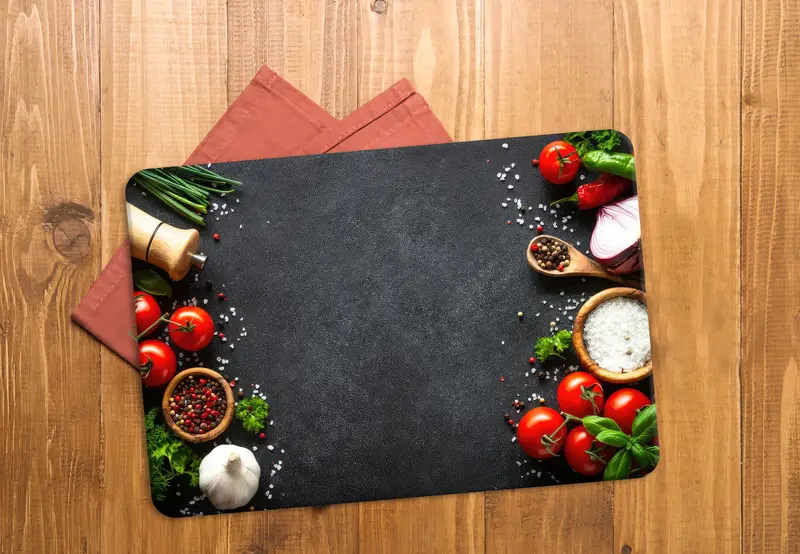 Tempered Glass Cutting Board, Modern Kitchen Essential with Anti-Slip Feet