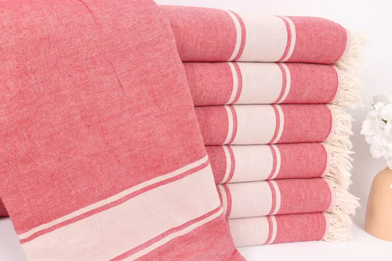 70x60 Cotton Striped Towel, Wedding Favors, Bachelorette Party Favor, Turkish Blanket Throw, Monogram Blanket, Personalized Blanket, Organic Throw - 1