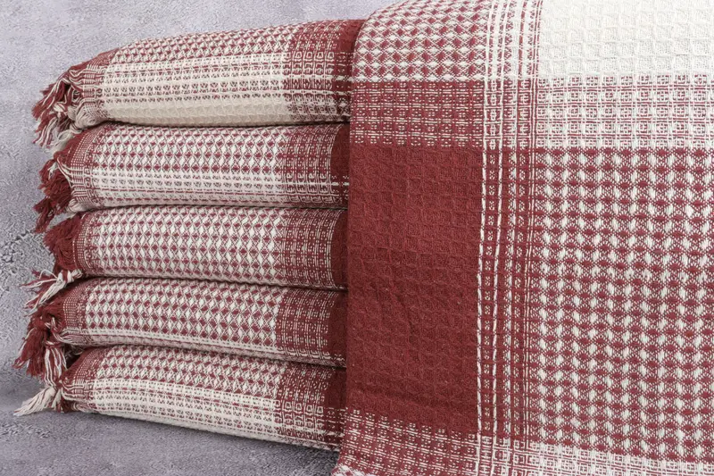 92x88 Cotton Striped Towel, Custom Shower Curtain, Bachelor Gift, Best Friend Wedding Gift, Woven Blanket, Throw Blanket Couch, Custom Blanket - 1