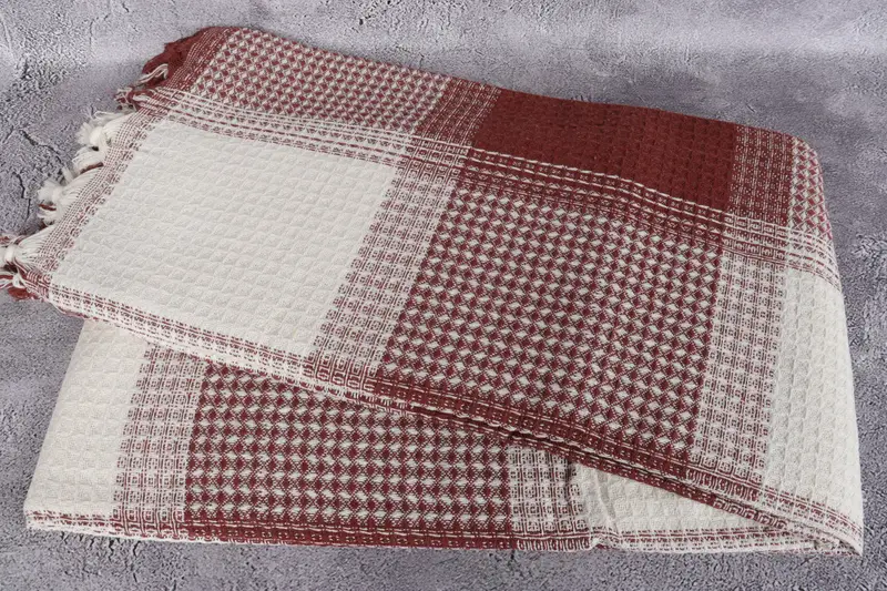 92x88 Cotton Striped Towel, Custom Shower Curtain, Bachelor Gift, Best Friend Wedding Gift, Woven Blanket, Throw Blanket Couch, Custom Blanket - 6