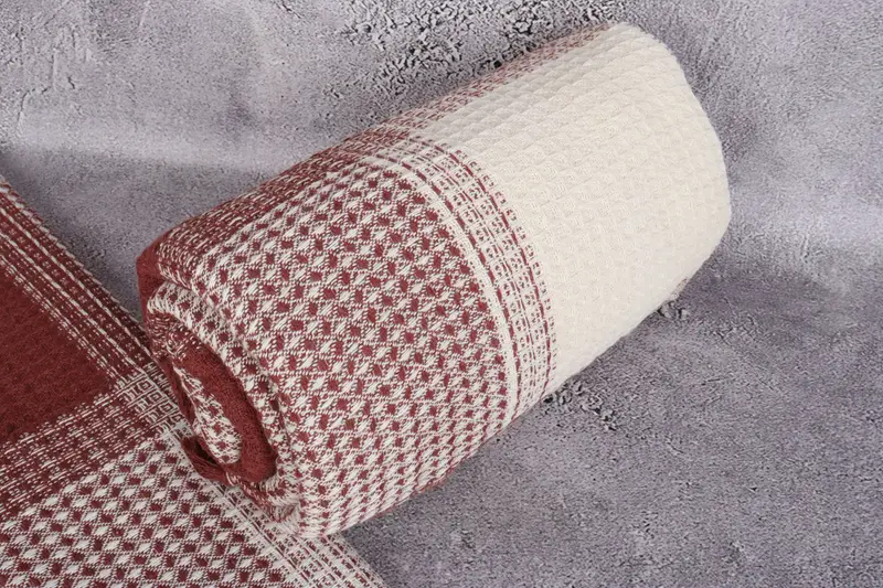 92x88 Cotton Striped Towel, Custom Shower Curtain, Bachelor Gift, Best Friend Wedding Gift, Woven Blanket, Throw Blanket Couch, Custom Blanket - 7