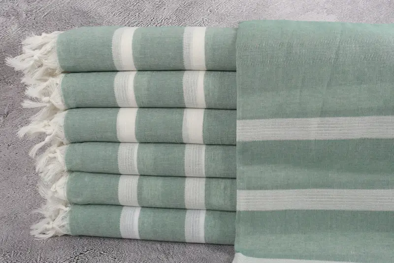 Handwoven organic Turkish towel for spa, Lightweight towel, Wedding Gift For Bride, Thin towel, 70x40 Cotton Striped Towel, Custom Wedding Gift - 1