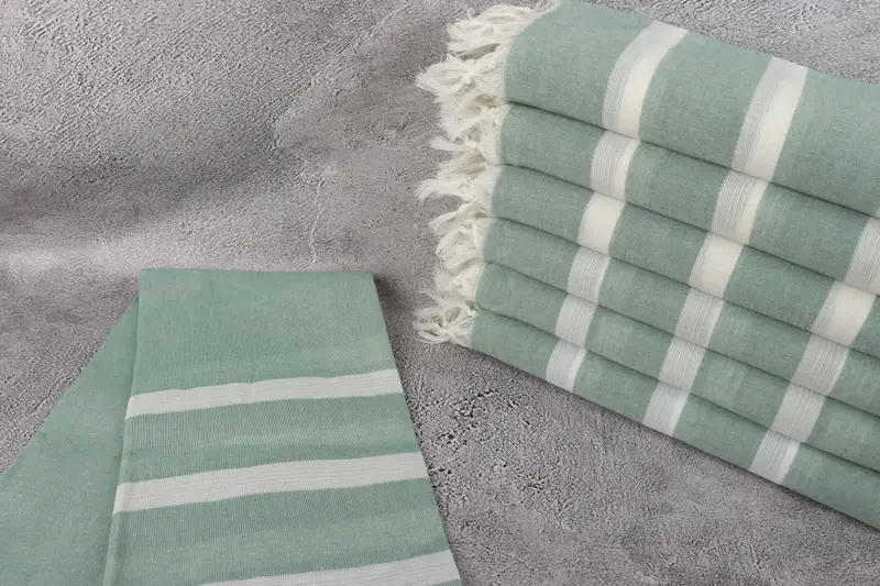 Handwoven organic Turkish towel for spa, Lightweight towel, Wedding Gift For Bride, Thin towel, 70x40 Cotton Striped Towel, Custom Wedding Gift - 2
