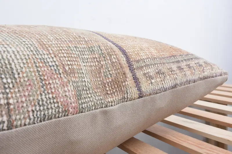 Turkish Pillow, Pillow, 20x28 Beige Pillow Cover, Handmade Kilim Cushion, Turkish Bench Cushion Cover, Tapestry Pillow Case, Throw Kilim Pillow - 7