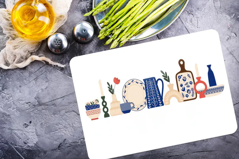 強化ガラスまな板、モダンなキッチンの必需品、滑り止めの足