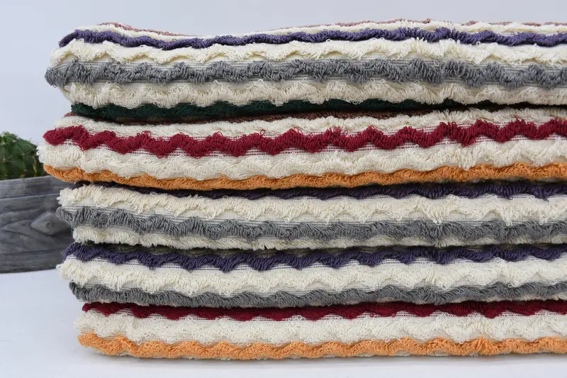 Bachelor Bachelorette Party Favors, Luxury towel, Turkish towel, 70x40 Cotton Pom Pom Zigzag Design Towel, Bachelorette Party Favors Beach - 3