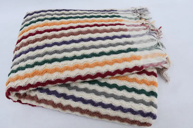 Bachelor Bachelorette Party Favors, Luxury towel, Turkish towel, 70x40 Cotton Pom Pom Zigzag Design Towel, Bachelorette Party Favors Beach - 4