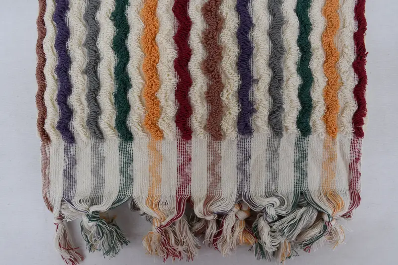 Bachelor Bachelorette Party Favors, Luxury towel, Turkish towel, 70x40 Cotton Pom Pom Zigzag Design Towel, Bachelorette Party Favors Beach - 7