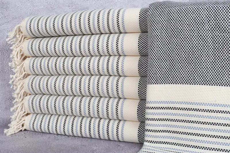 Eco-Friendly Turkish Towel, Pool Towels, Monogrammed Beach Towel, 70x40 Cotton Geometric Towel, Welcome Wedding Gift, Best Friend Gift, Gift For Him - 1