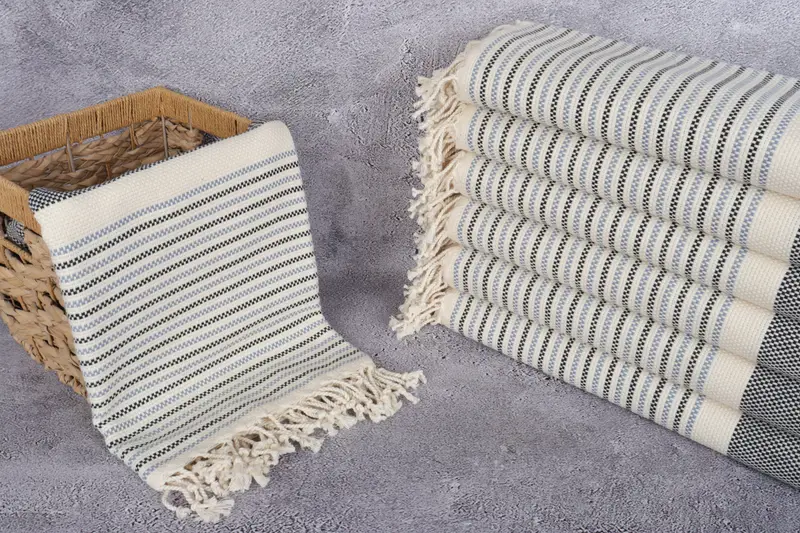 Eco-Friendly Turkish Towel, Pool Towels, Monogrammed Beach Towel, 70x40 Cotton Geometric Towel, Welcome Wedding Gift, Best Friend Gift, Gift For Him - 3