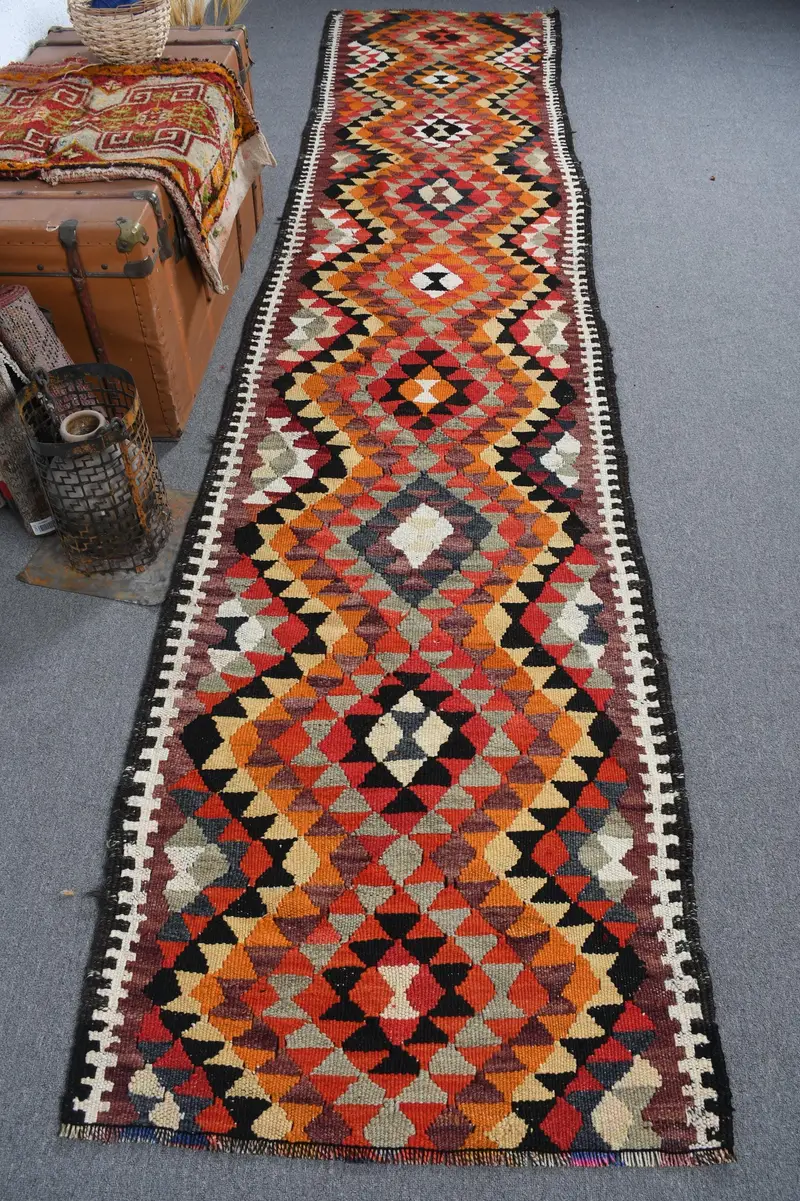 Lila Teppich, 2,8 x 13,1 Fuß, solider Komfort