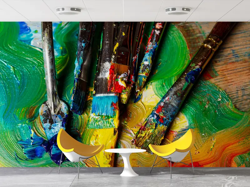 Elegant Contemporary Green Printed Wallpaper for Modern Living Spaces