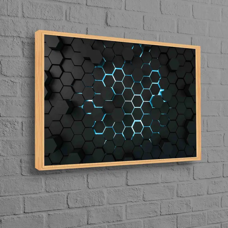 Contemporary Geometric Black Loft Canvas Print - Elegant Wall Art