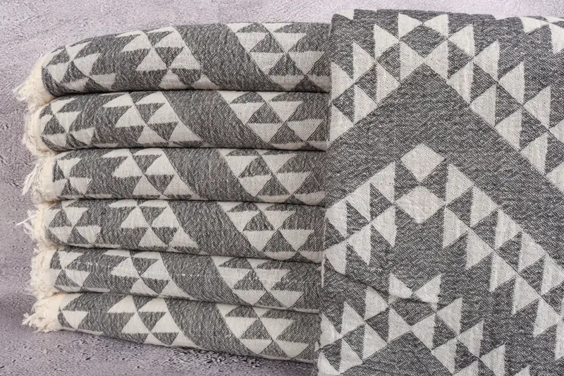 Handmade Gift, Towel With Name, 70x40 Cotton Geometric Towel, Large Turkish Towel, Bachelorette Party Gifts, Bridal Shower Favor, Bulk Order Towel - 1