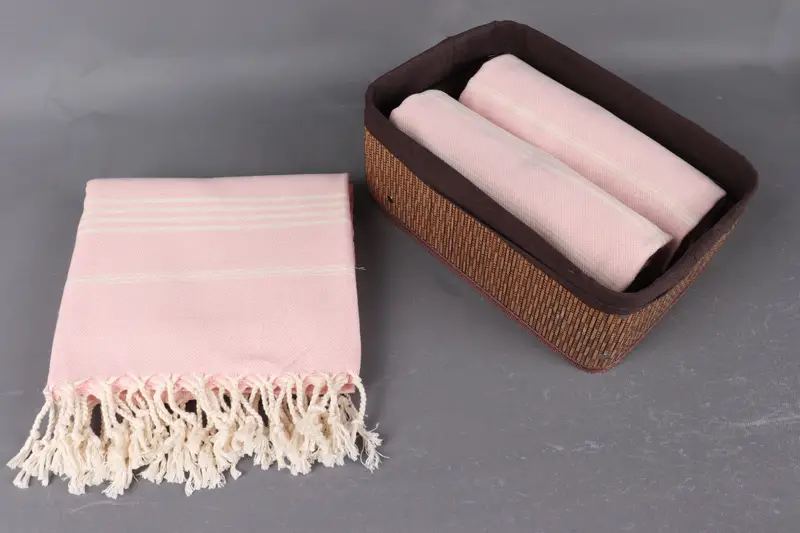 Lightweight Turkish towel for beach, Valentines Gift, 68x40 Cotton Striped Towel, Bachelorette Party Gift, Organic Turkish towel, Custom Gift - 5