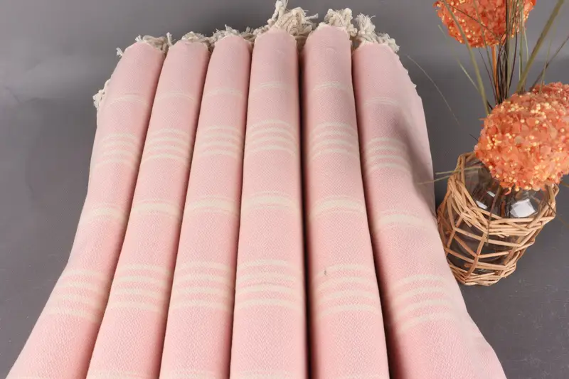 Lightweight Turkish towel for beach, Valentines Gift, 68x40 Cotton Striped Towel, Bachelorette Party Gift, Organic Turkish towel, Custom Gift - 3