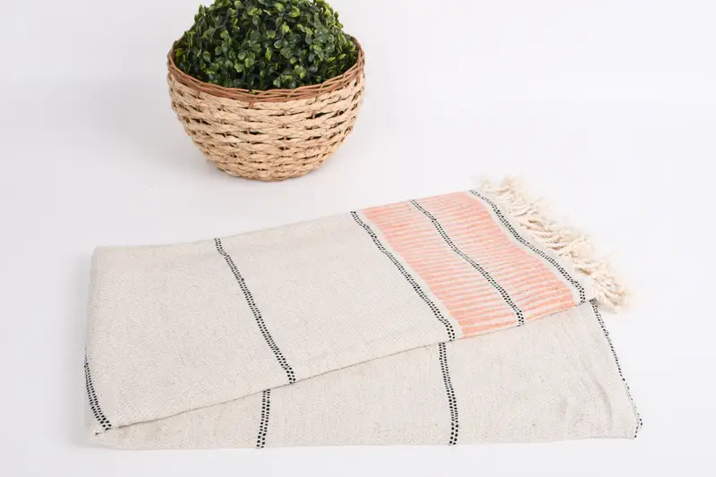 Best Friend Gift, Monogram Beach Towel, Luxury towel, Gym Towel, 70x40 Linen Striped Towel, Halloween Gifts, Quick-dry travel peshtemal towel - 4