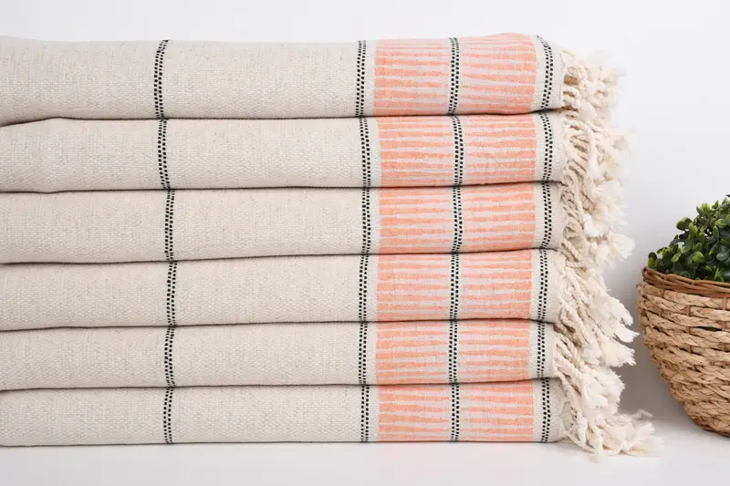 Best Friend Gift, Monogram Beach Towel, Luxury towel, Gym Towel, 70x40 Linen Striped Towel, Halloween Gifts, Quick-dry travel peshtemal towel - 2