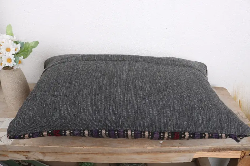 Ethnic Pillow Cover Pillow Case, Boho Pillow, Pillow for Sofa, Cushion Case, 12x20 Blue Pillow Cover, Colorful Cushion Case, Handmade Kilim Cushion - 7