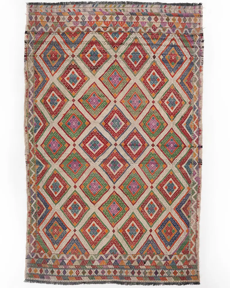 グリーンラグ、5.5x8.8フィートのエレガントなソリッドカラー