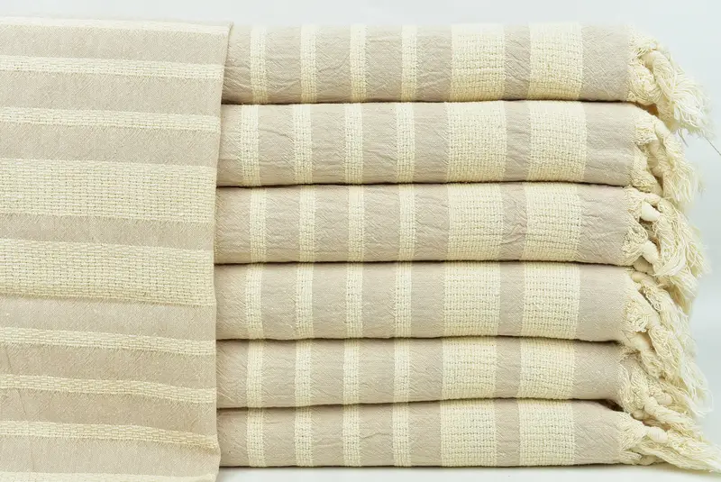 Kişiselleştirilmiş Hediye, Yaz Havlusu, 40x16 Pamuklu Çizgili Havlu, Türk El Havlusu, Monogram Mutfak Havlu, Sevgililer Günü Hediyesi, Konuk Havlusu - 1